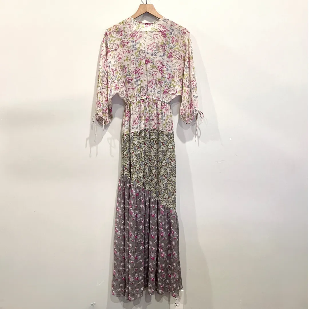 Floral Silk Maxi Dress