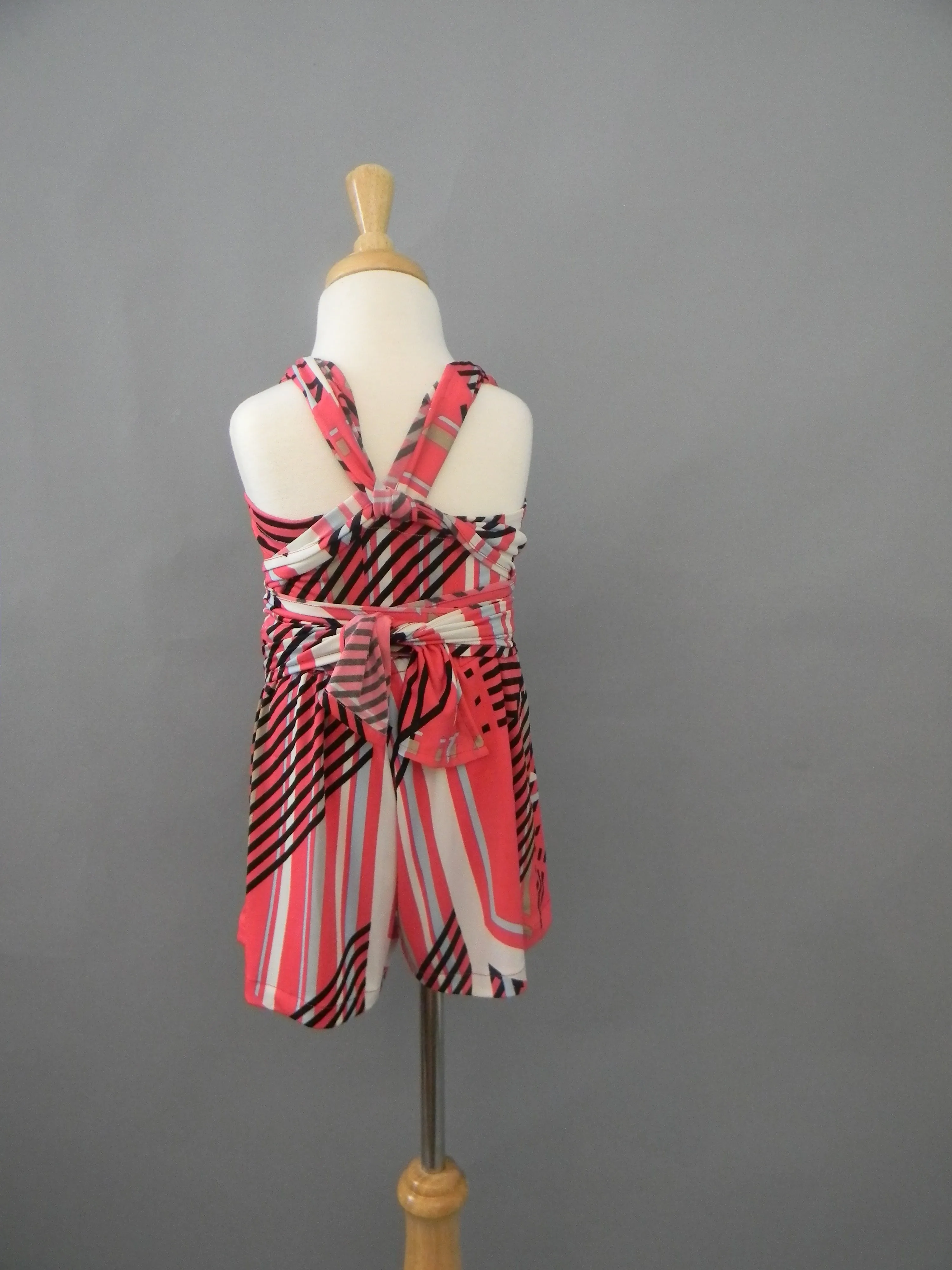 Girl's Romper in Modern Coral