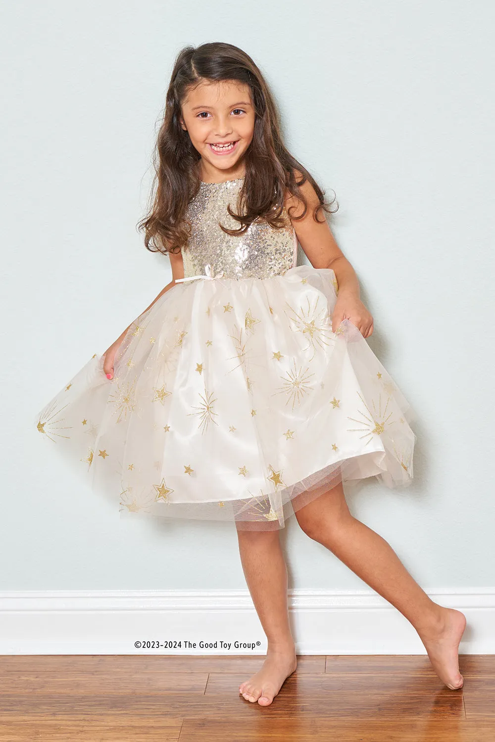 Gold Glam Party Dress Size 3-4