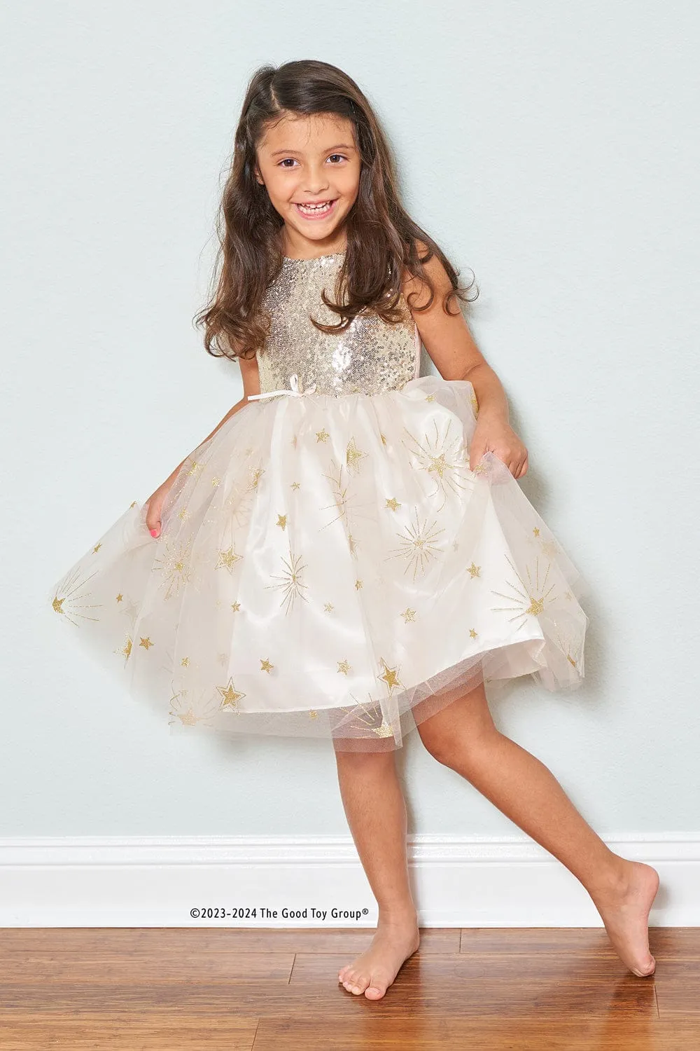 Great Pretenders Golden Glam Party Dress - Size 3/4