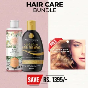 Hair Care Bundle ( Whole Blends Hair Shampoo, Whole Blends Hair Food, Luster Hair Capsule Mask )
