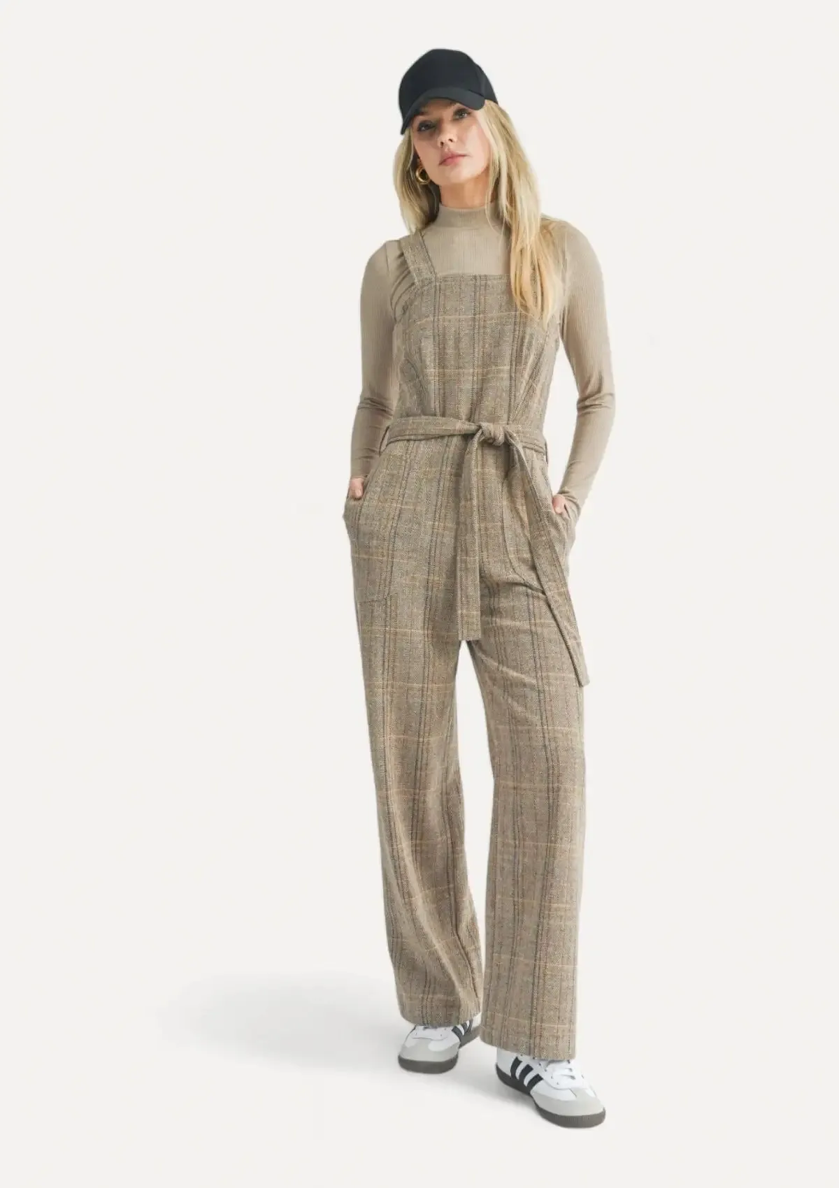 Harmony Herringbone Overall - Brown Multi