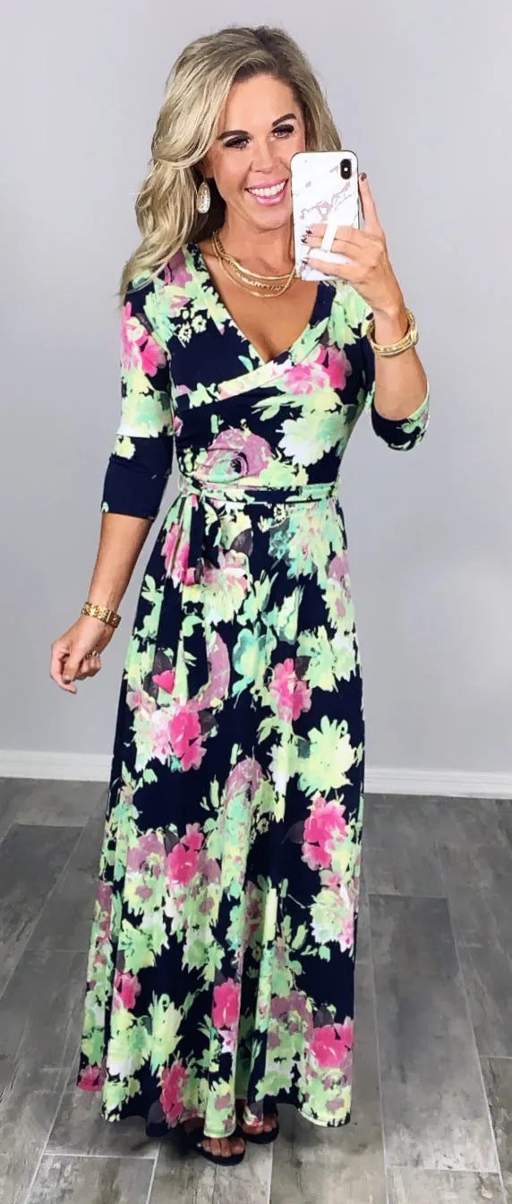 Here She Comes Maxi Dress