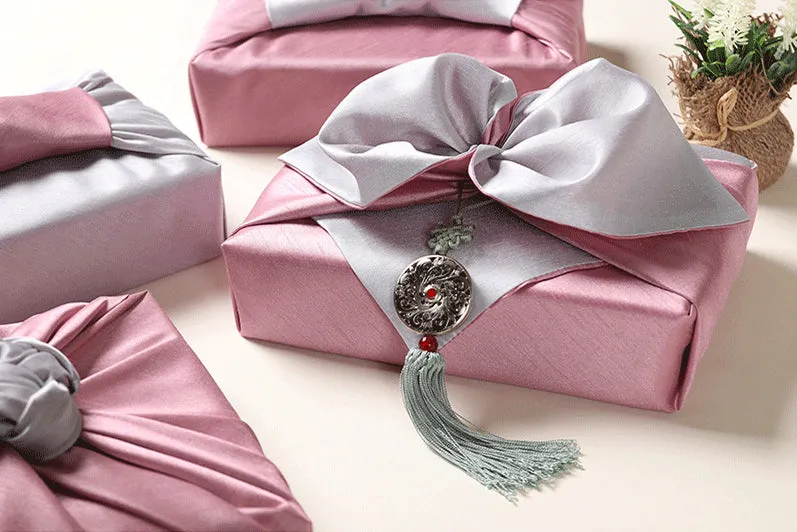 Indie Pink & Silver Double Sided Bojagi