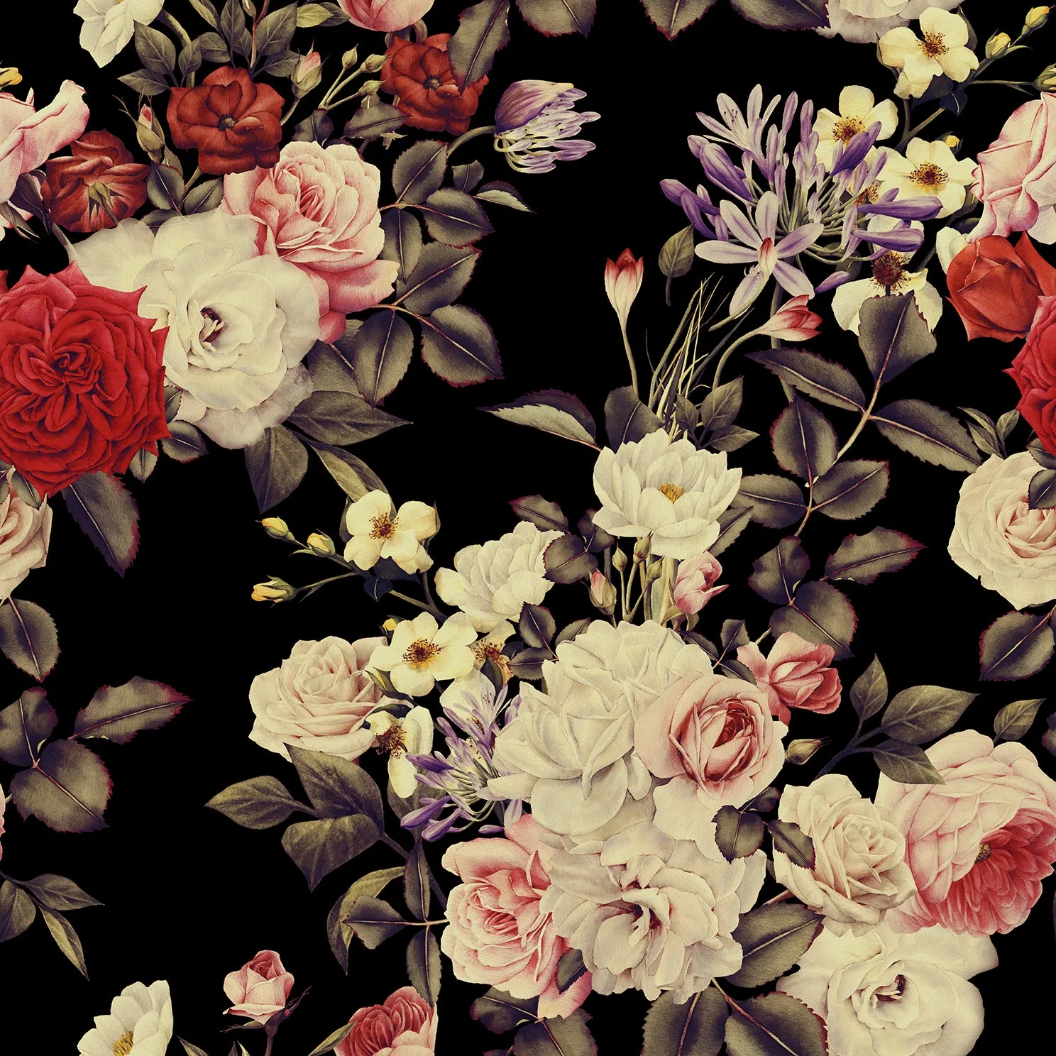 Kimono Wrap - Blooms Dark Botanicals Collection