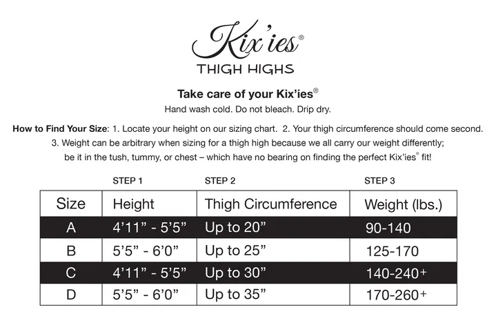 Kix’ies Michelle Fence Net Thigh Highs