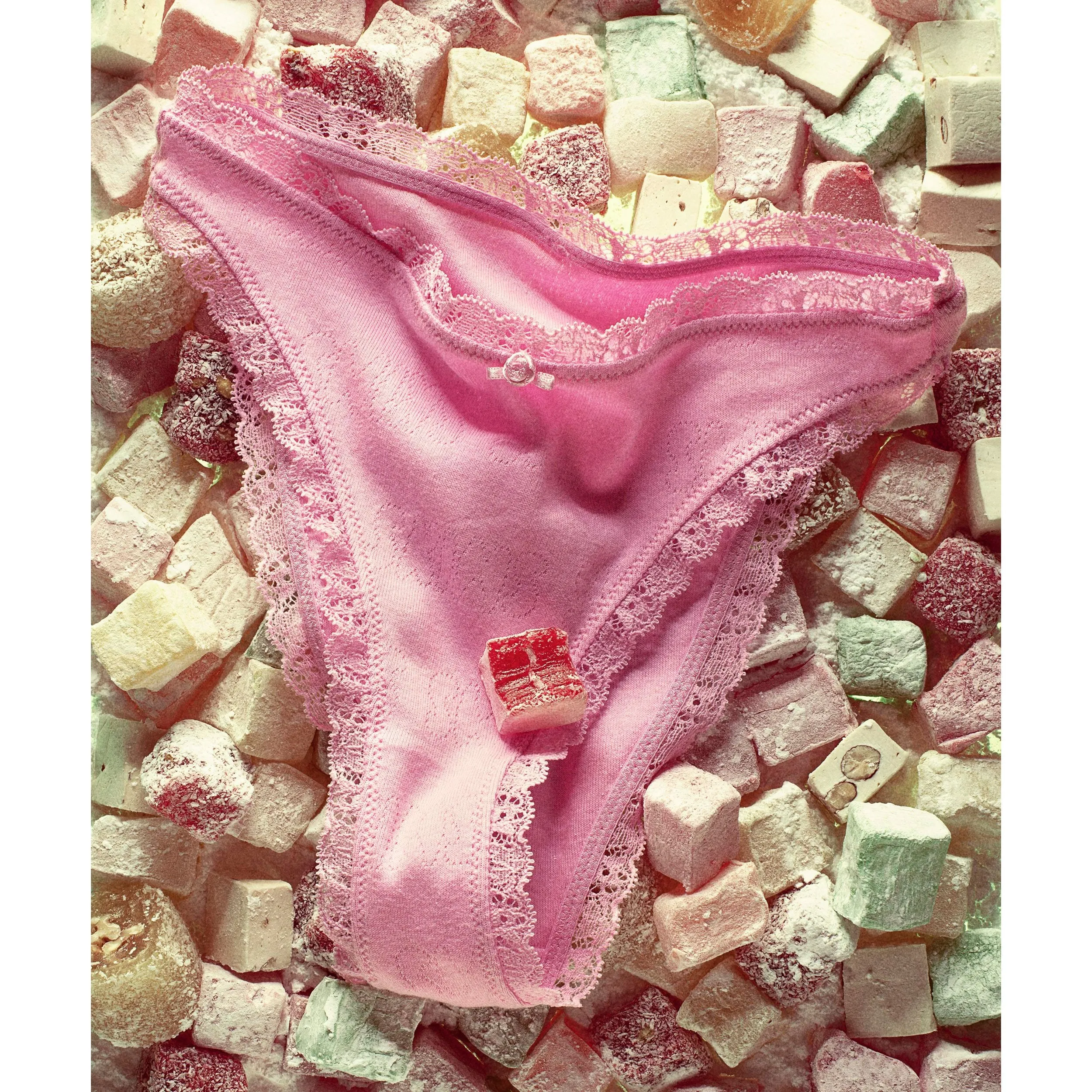 LACE POINTELLE CHEEKY BRIEF | ONYX