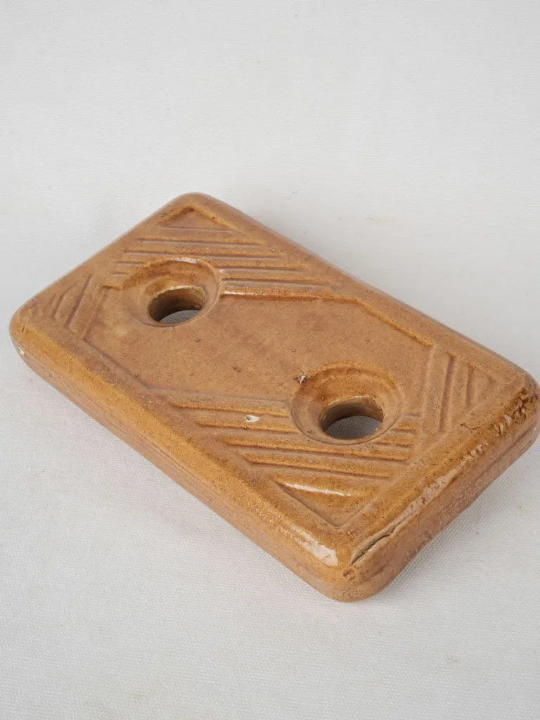 Late 19th Century Ocher Terracotta Bed Warming Brick 9½"