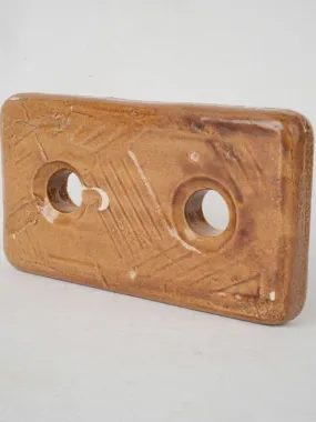 Late 19th Century Ocher Terracotta Bed Warming Brick 9½"