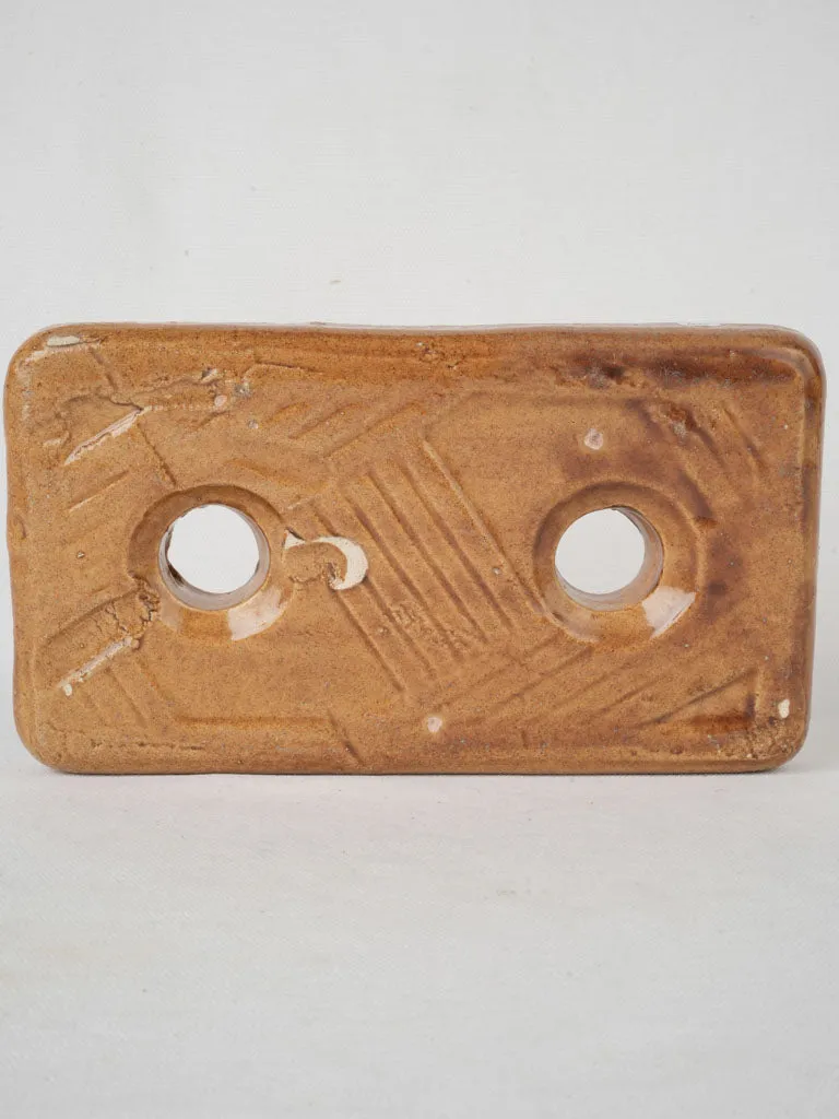 Late 19th Century Ocher Terracotta Bed Warming Brick 9½"
