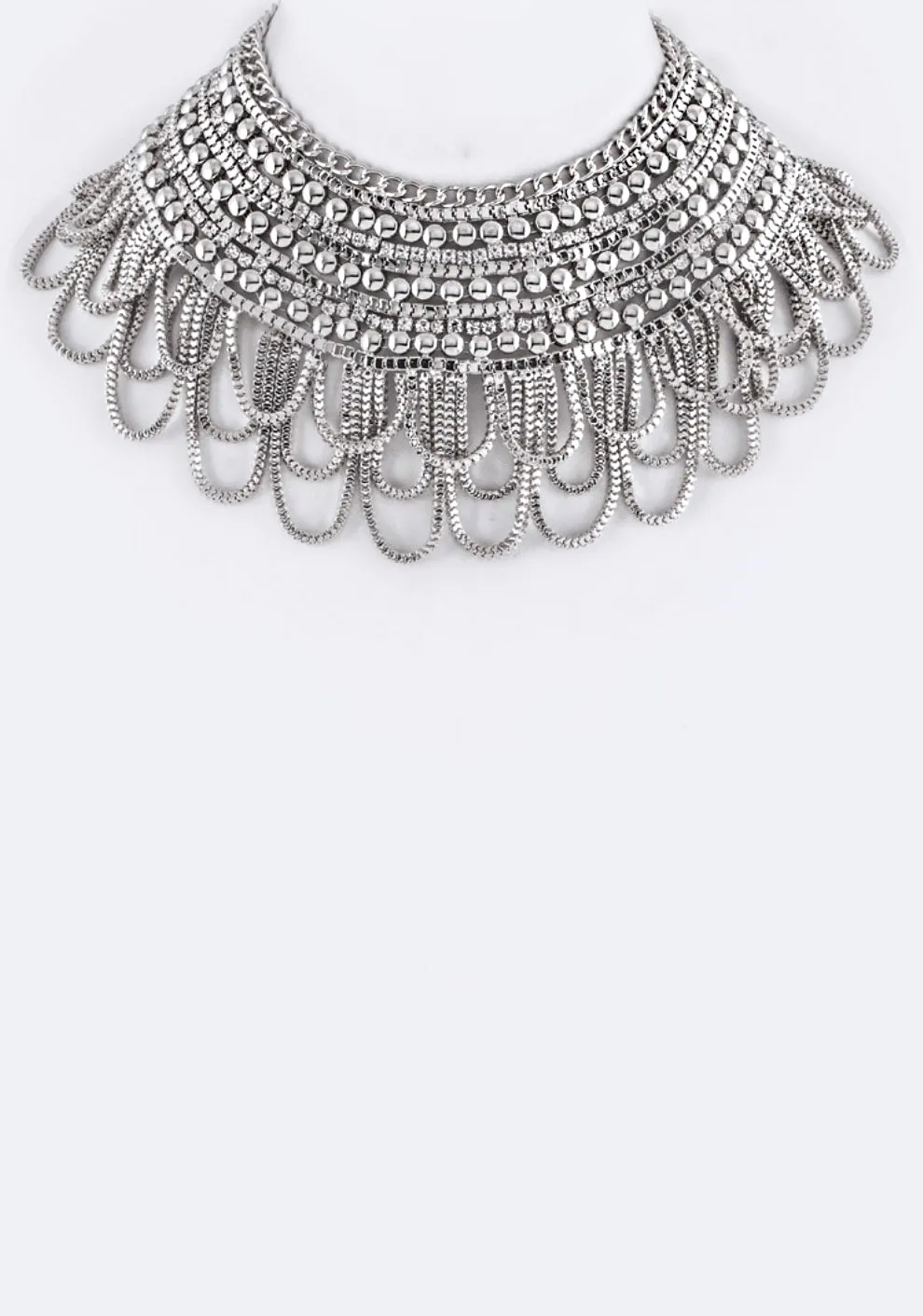 Layered Chains Statement Necklace