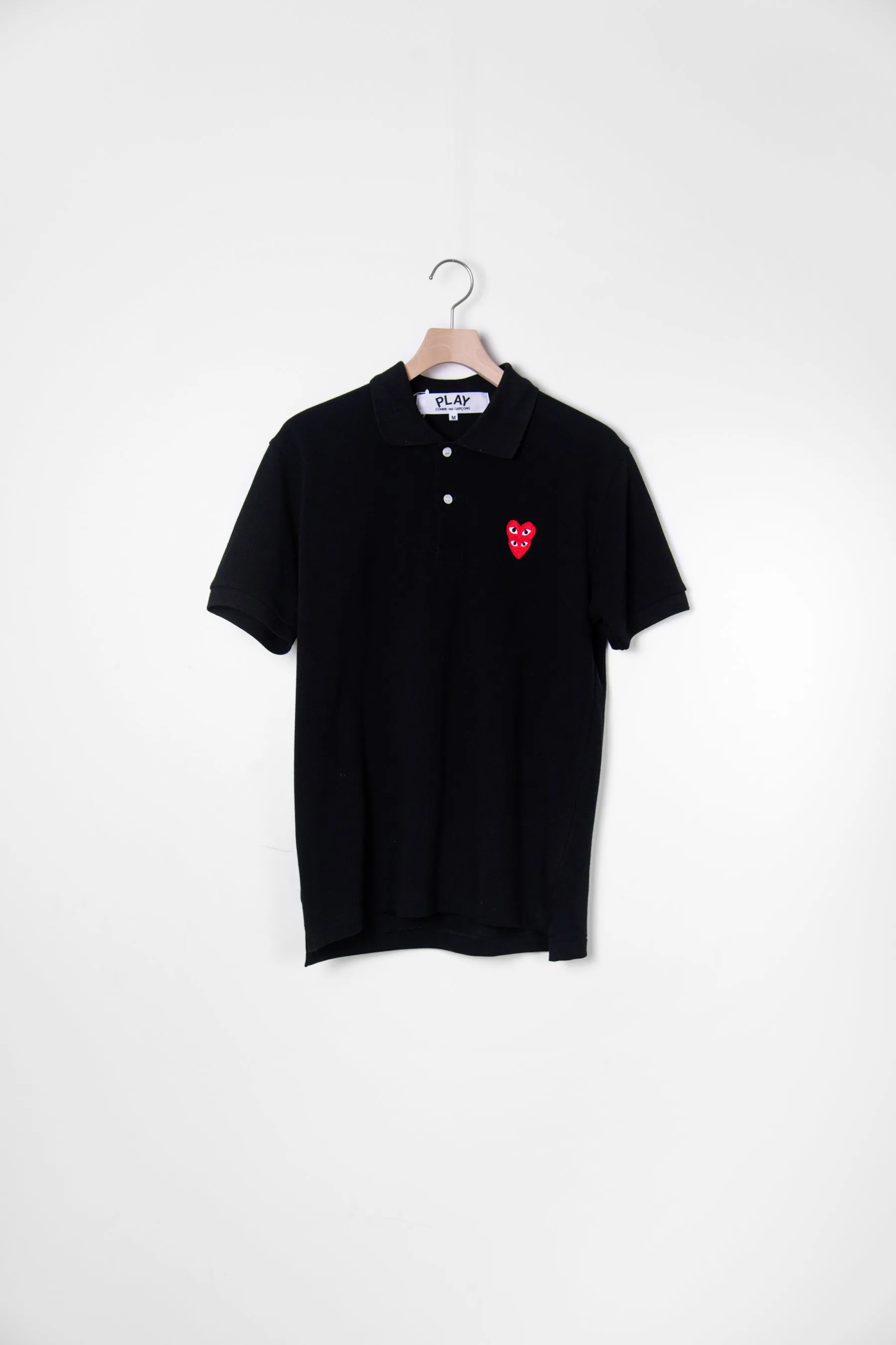 Layered Double Emblem Polo Black/Red T290