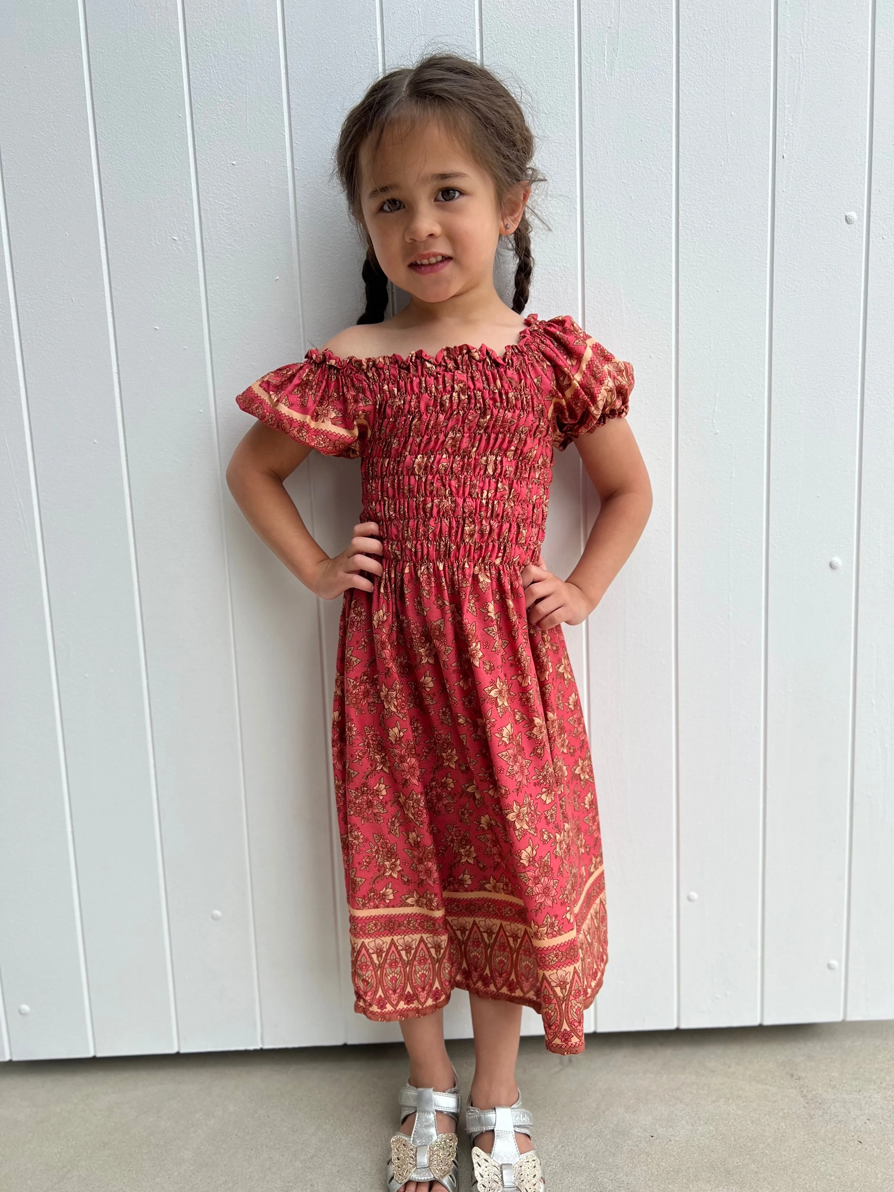 Lilly Kids Dress Coral