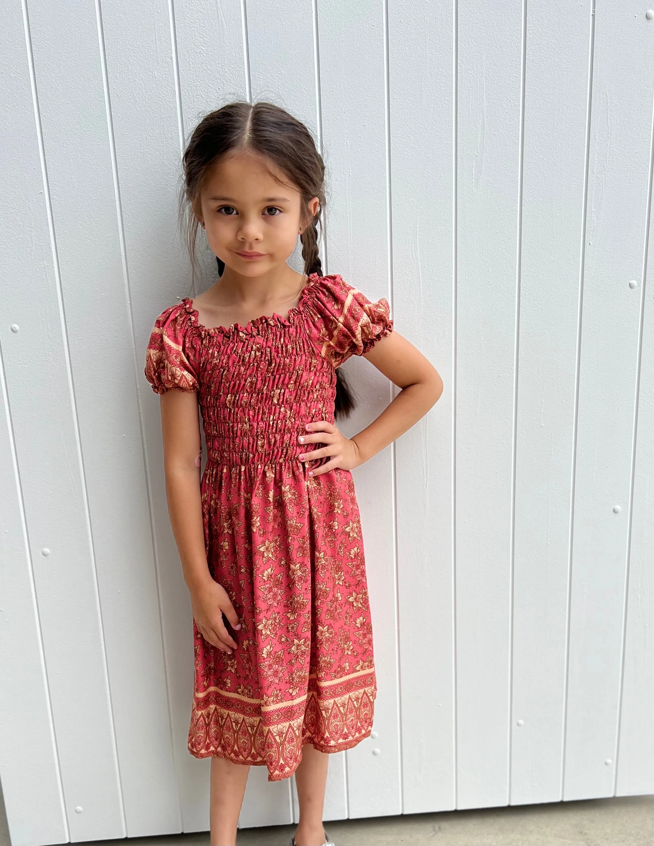 Lilly Kids Dress Coral