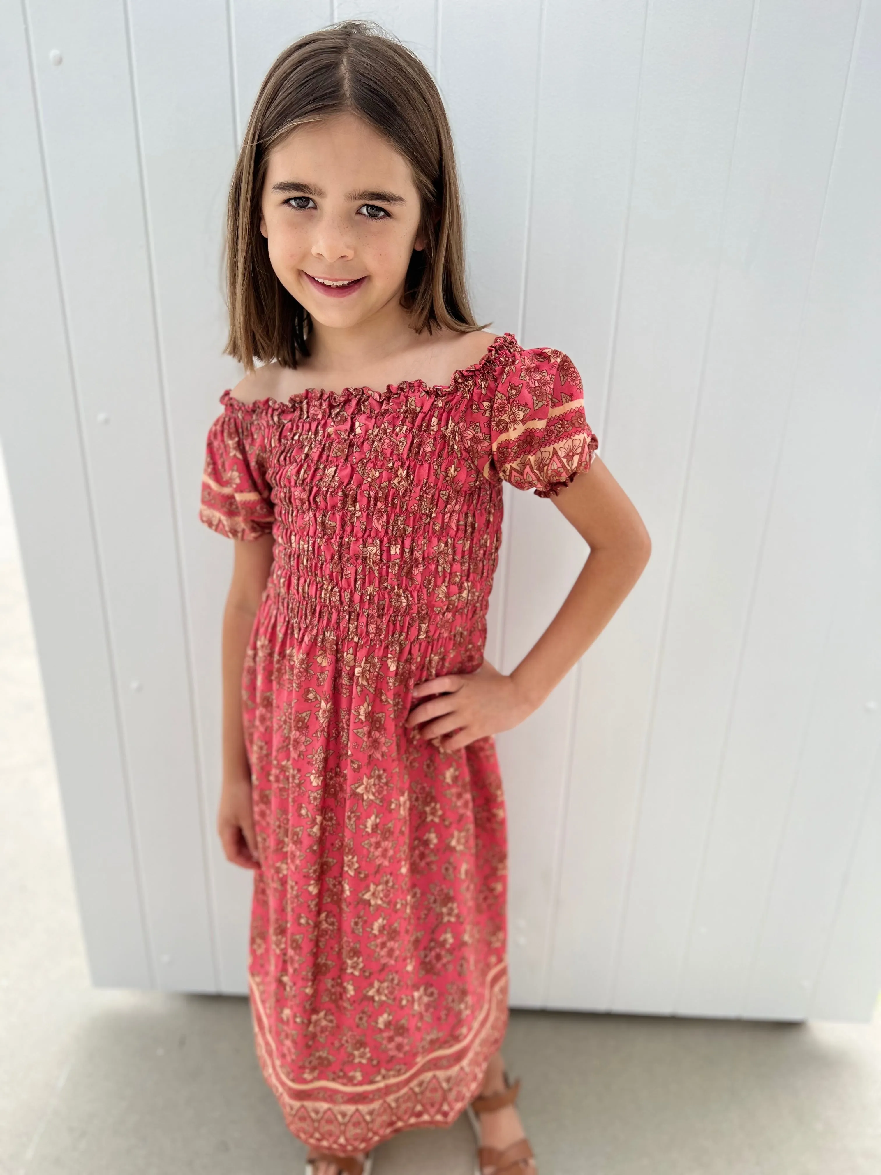 Lilly Kids Dress Coral