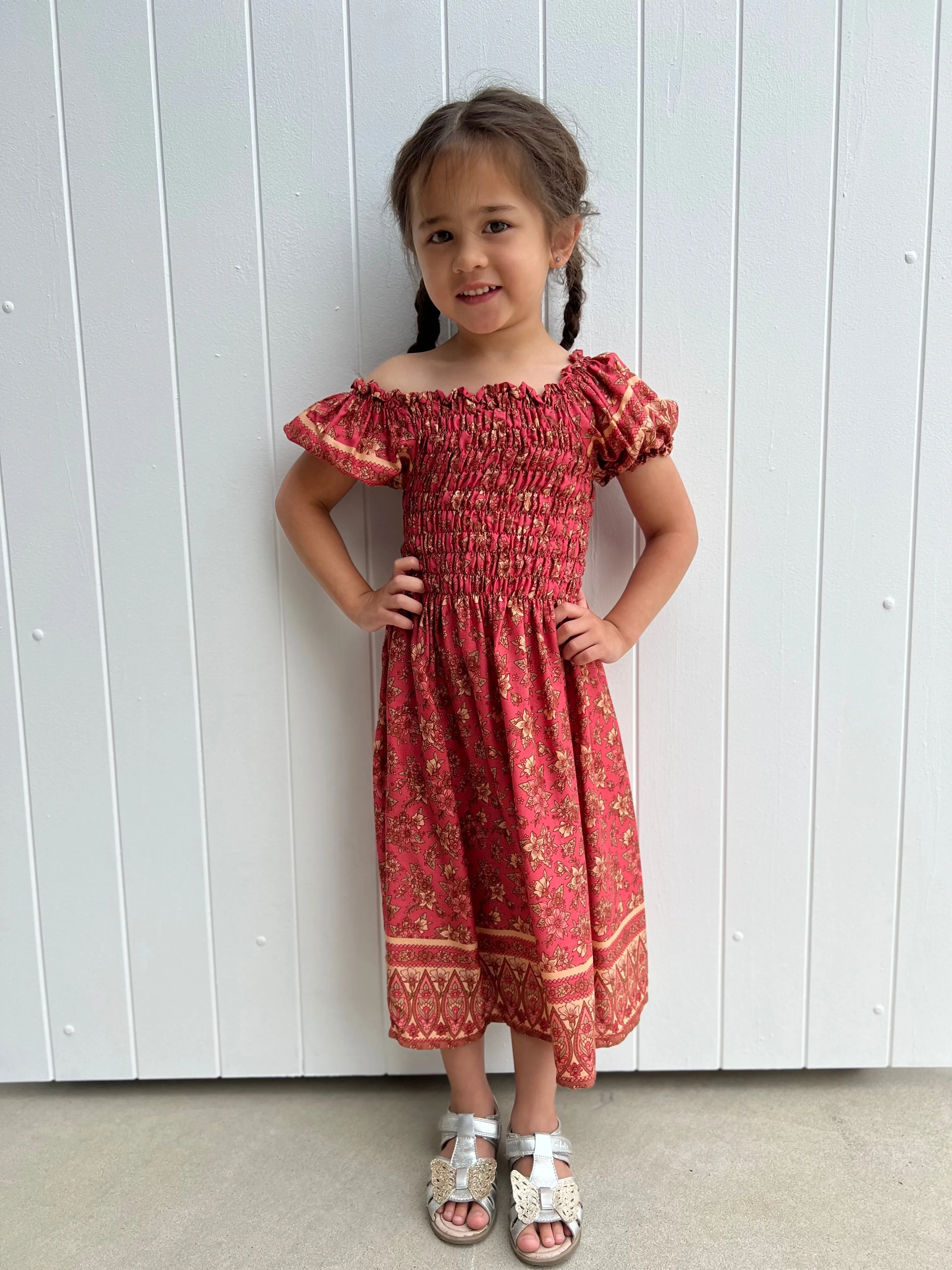 Lilly Kids Dress Coral