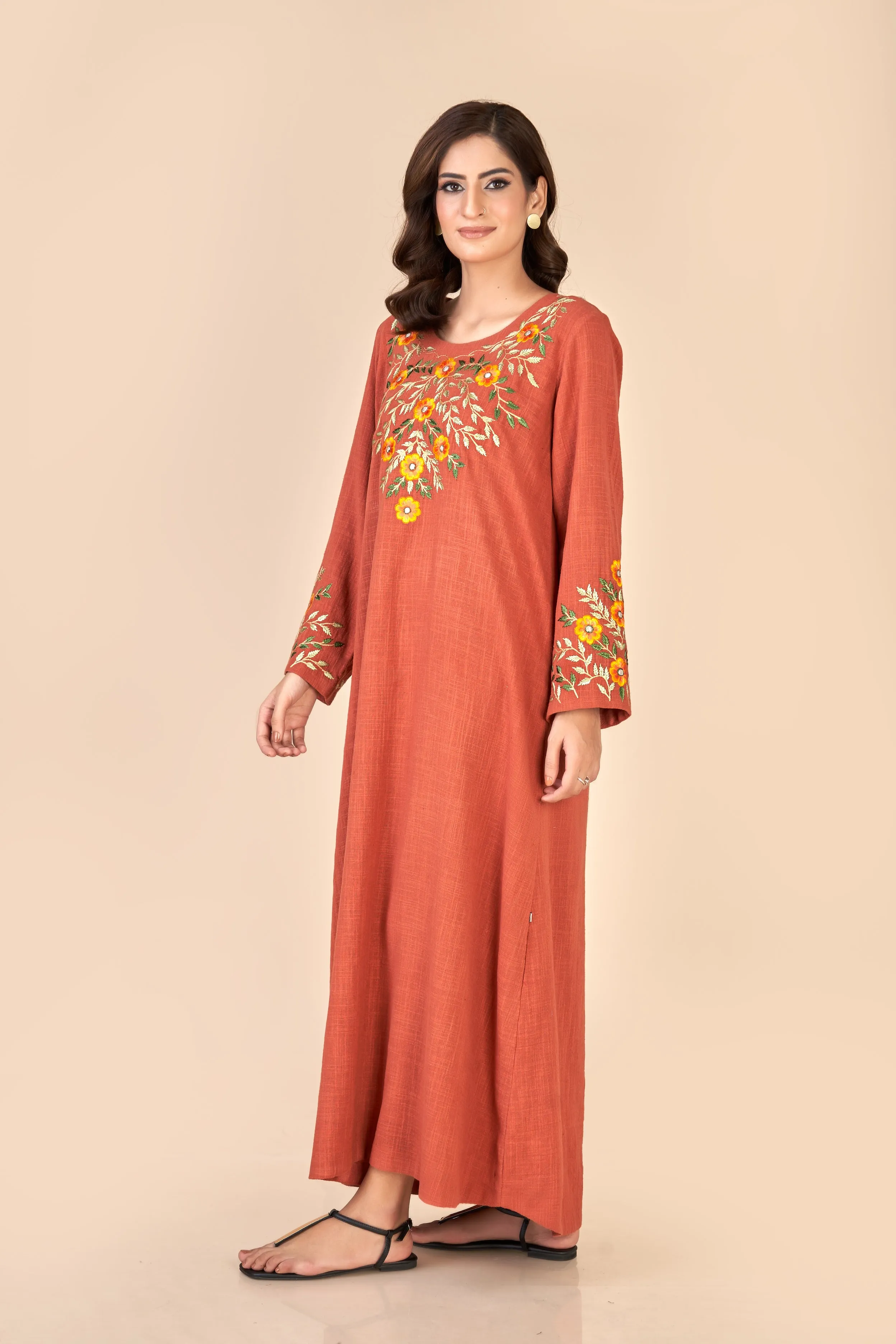 LONG DRESS (EMBROIDERED) W24-F39