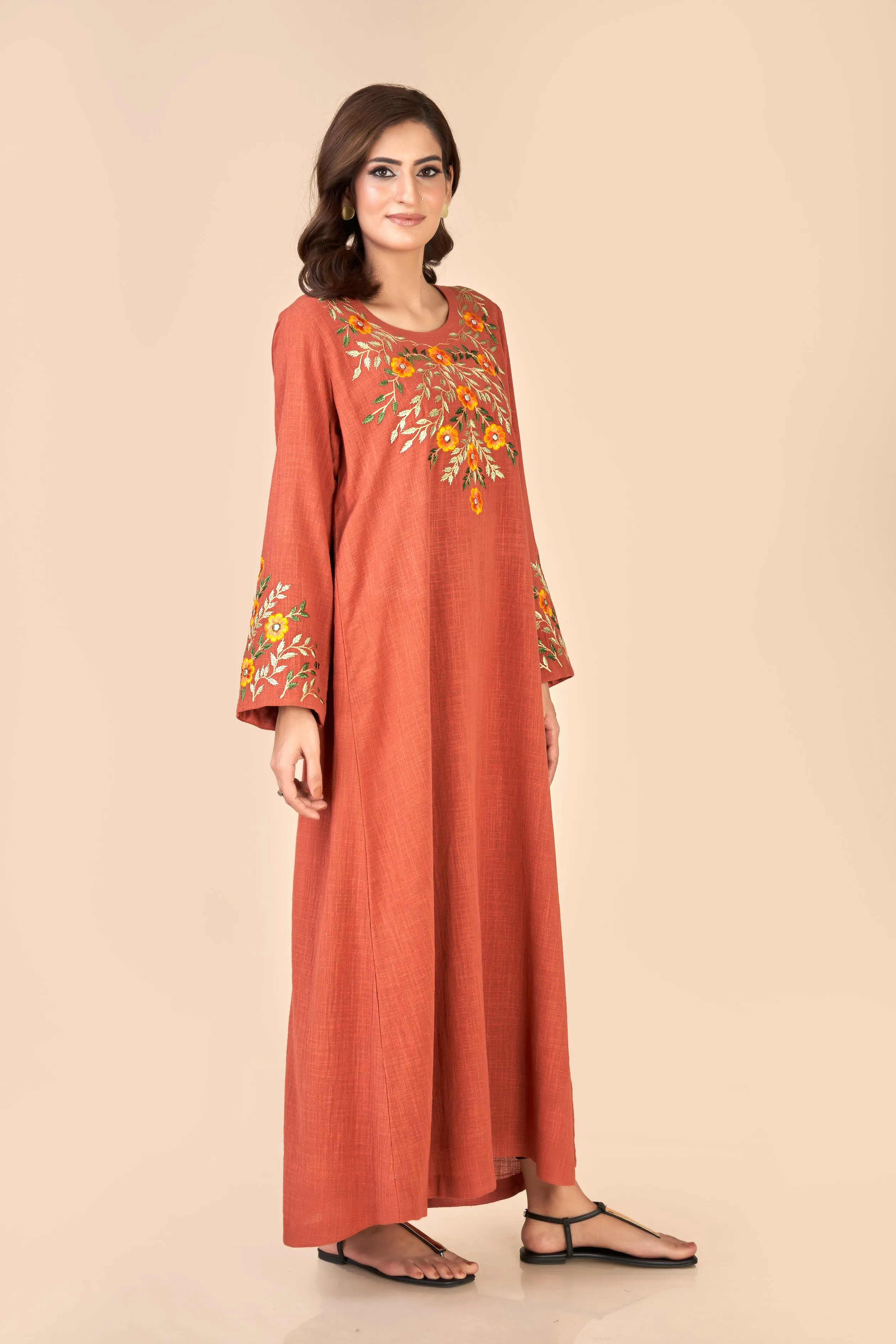 LONG DRESS (EMBROIDERED) W24-F39