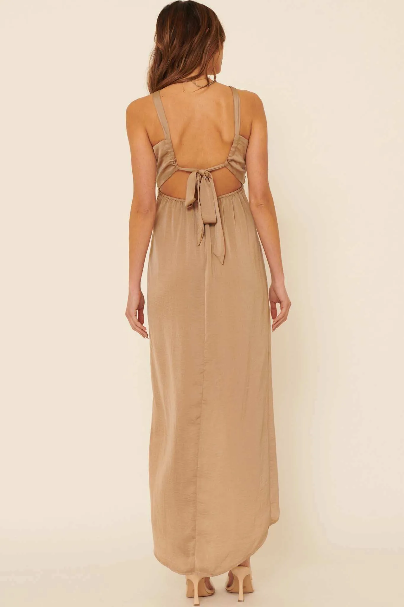 Love You More Satin Tulip Maxi Dress
