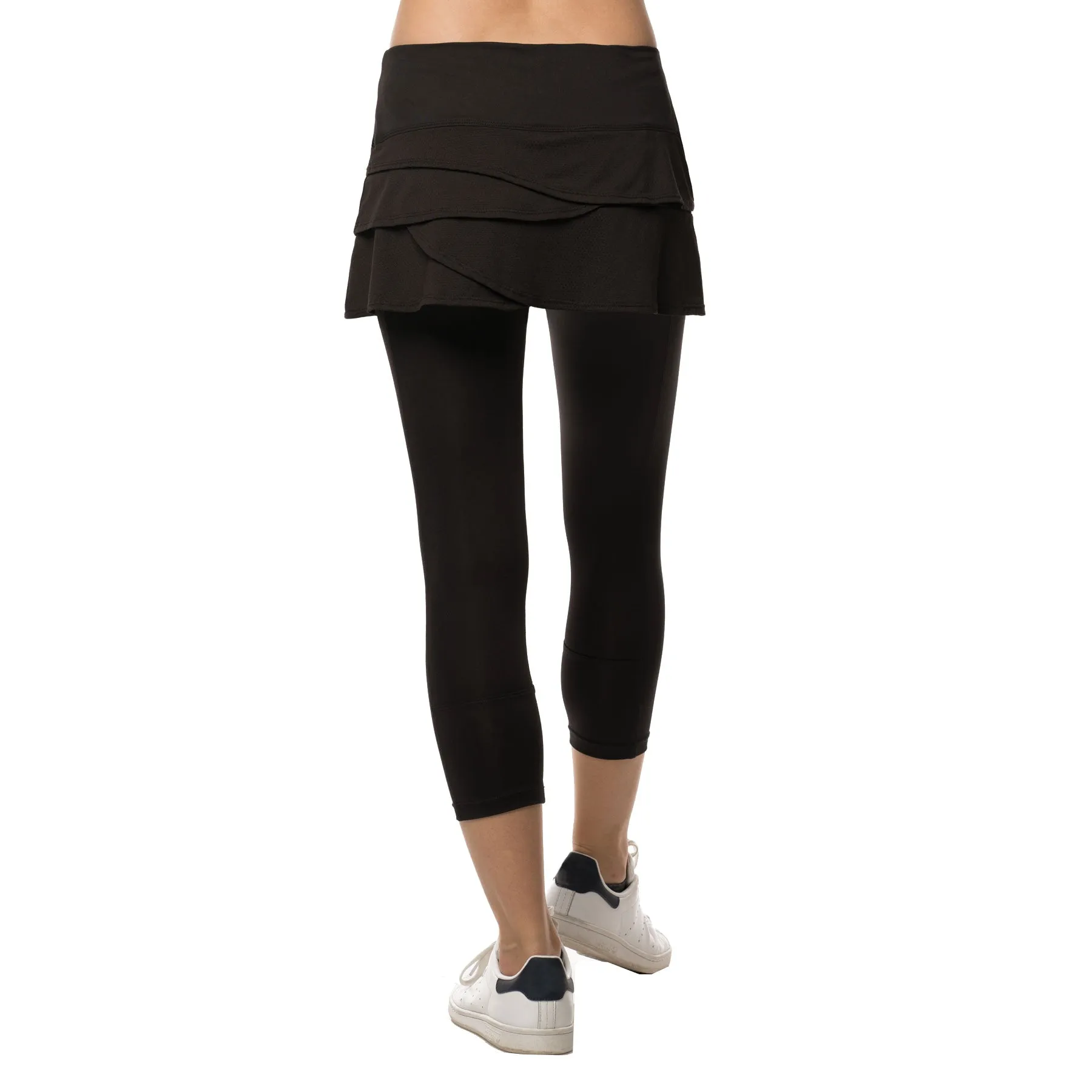 Lucky in Love Scallop Womens Tennis Skirt with Capri Leggings