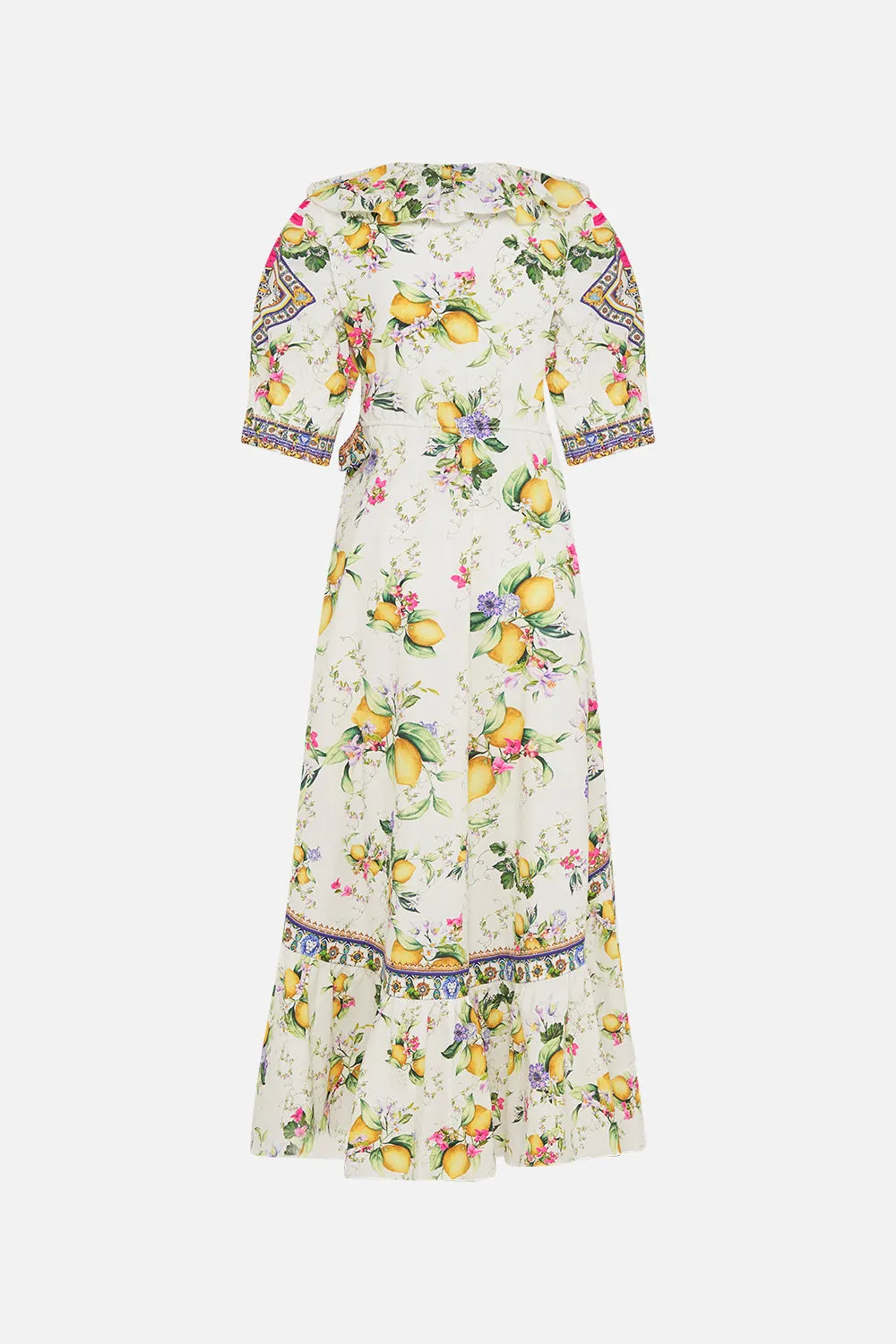 MAXI WRAP DRESS WITH PUFF SLEEVE CATERINA SPRITZ