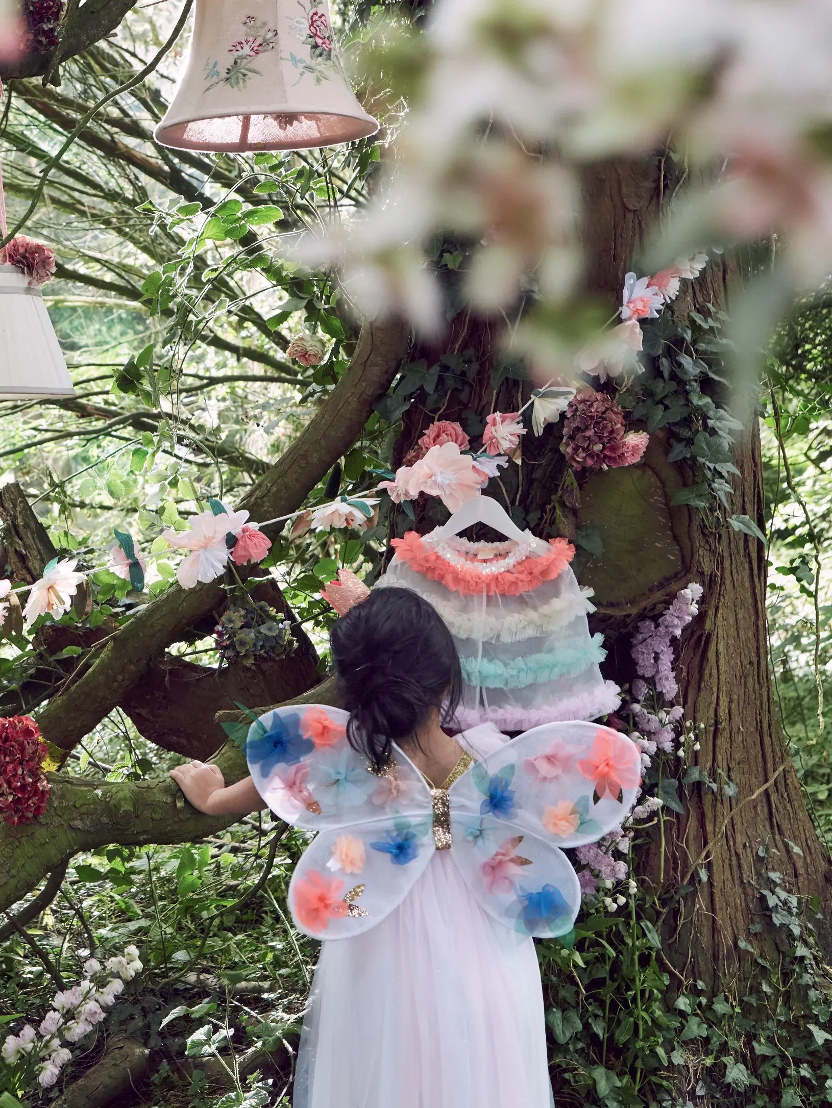 Meri Meri Dress Up Organza Flower Wings & Wand