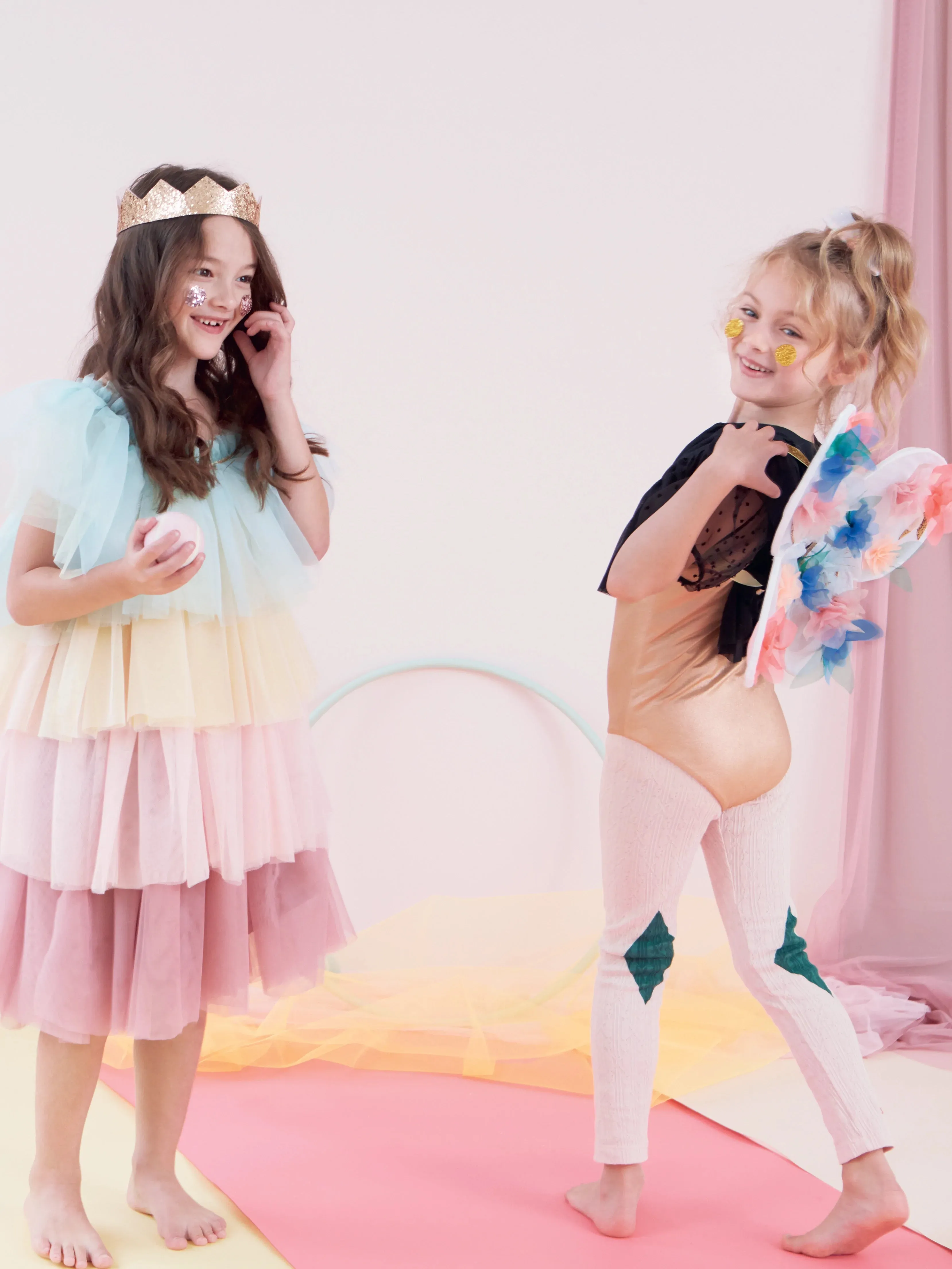 Meri Meri Dress Up Organza Flower Wings & Wand