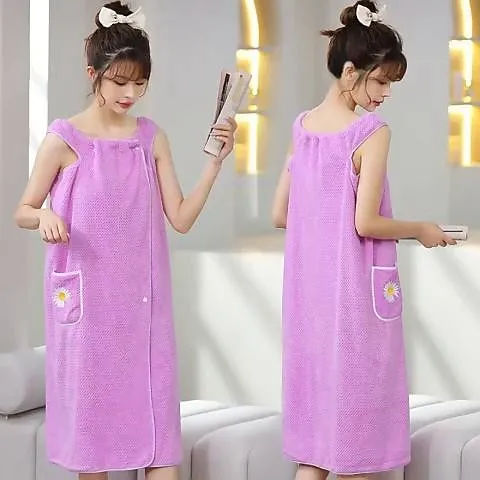 MicroFiber Wearable Bath Towel Dress Super Absorbent Home Wear Bath Skirt Bath Towel Ladies Water-Absorbent Soft Thick Wrapped Bathrobe Quick-dry