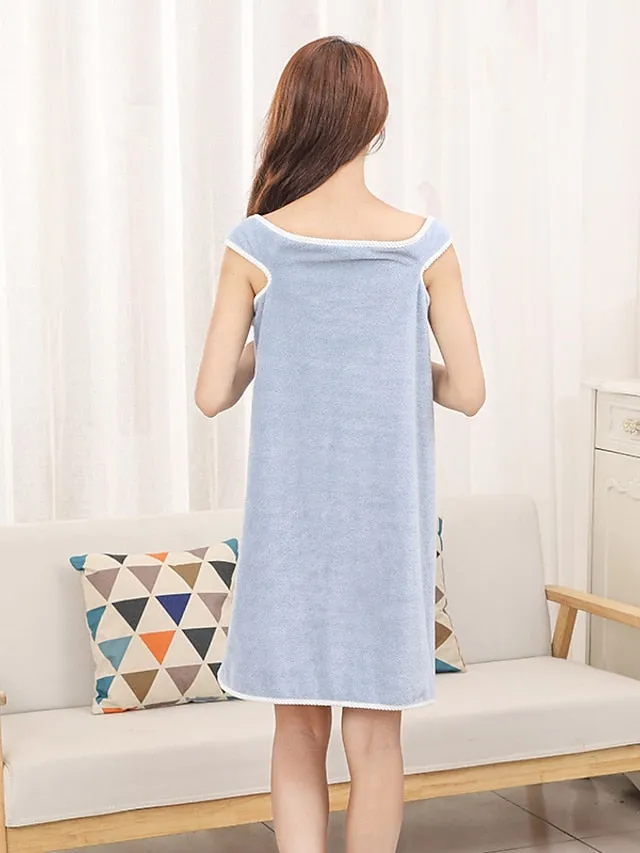 MicroFiber Wearable Bath Towel Dress Super Absorbent Home Wear Bath Skirt Bath Towel Ladies Water-Absorbent Soft Thick Wrapped Bathrobe Quick-dry