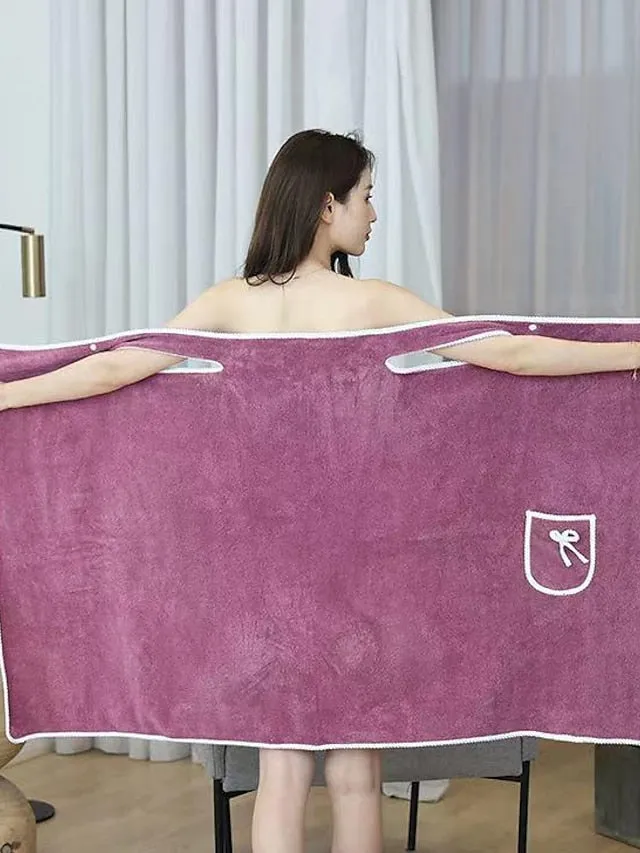 MicroFiber Wearable Bath Towel Dress Super Absorbent Home Wear Bath Skirt Bath Towel Ladies Water-Absorbent Soft Thick Wrapped Bathrobe Quick-dry