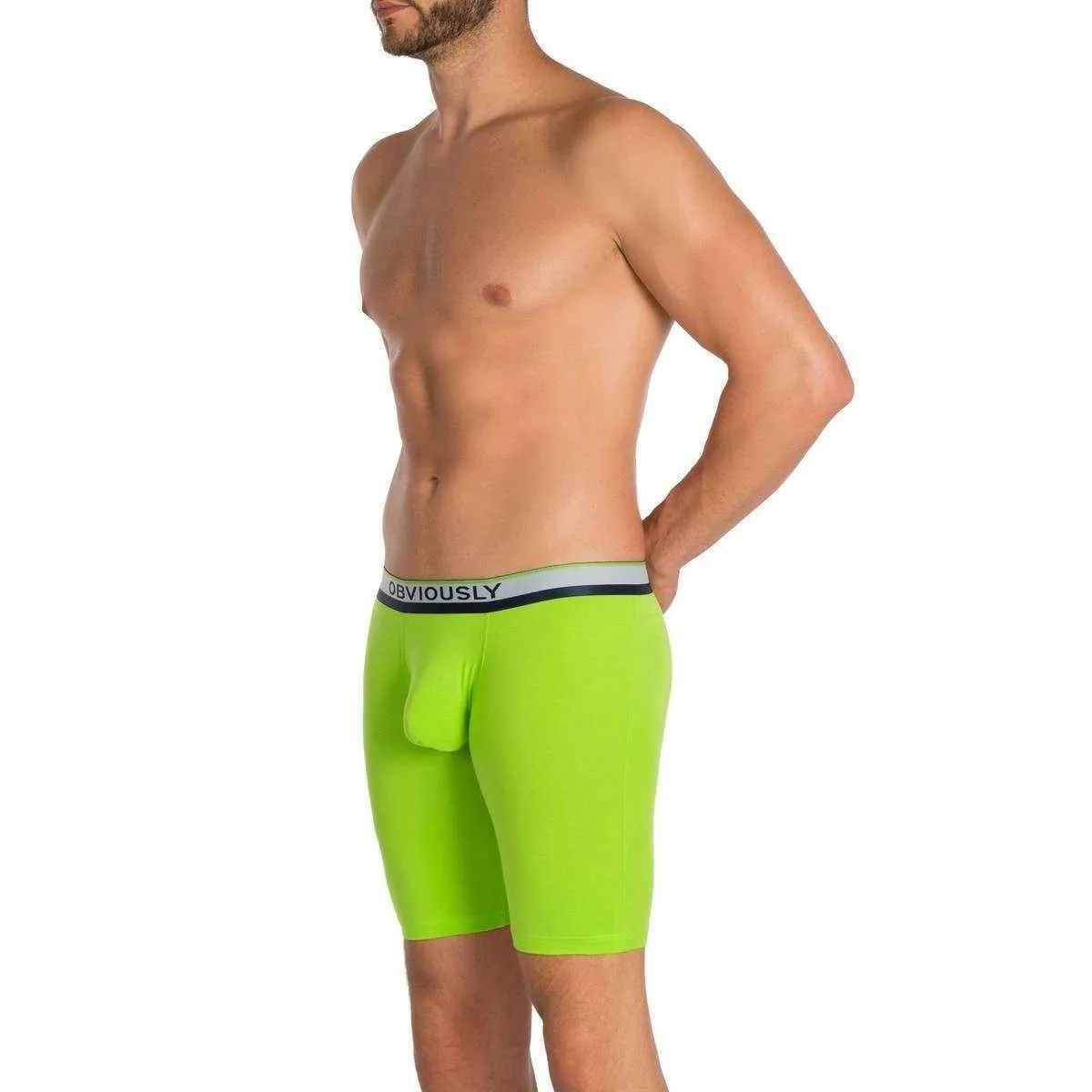 Obviously Primeman AnatoMAX Boxer Brief 6inch Leg - Lime Green