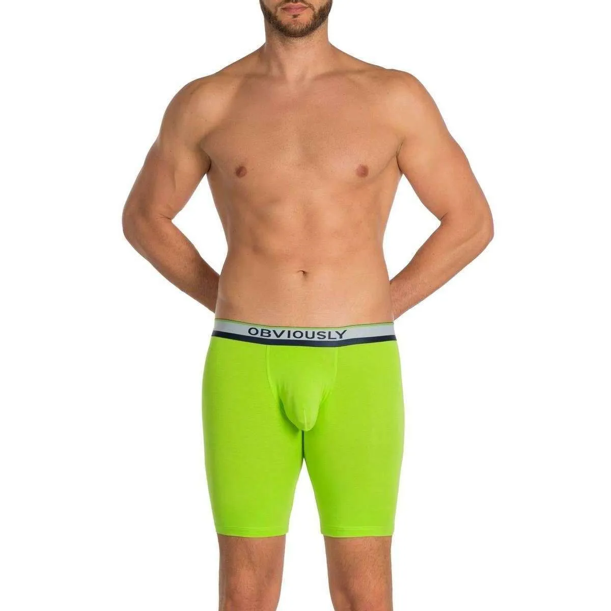 Obviously Primeman AnatoMAX Boxer Brief 6inch Leg - Lime Green