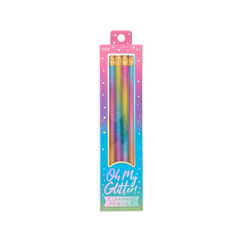 oh my glitter! graphite pencils - set of 6