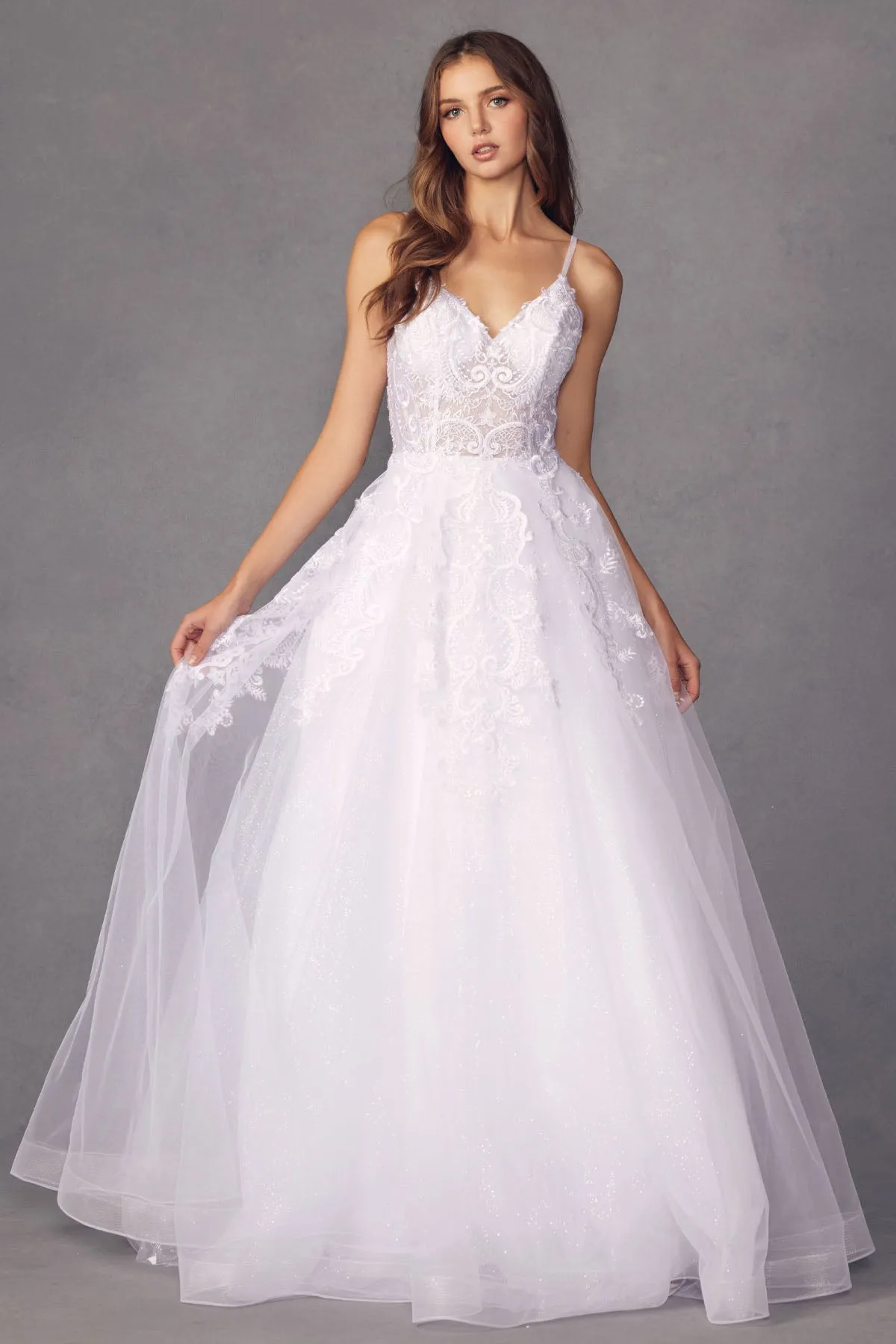 Open back ball gown