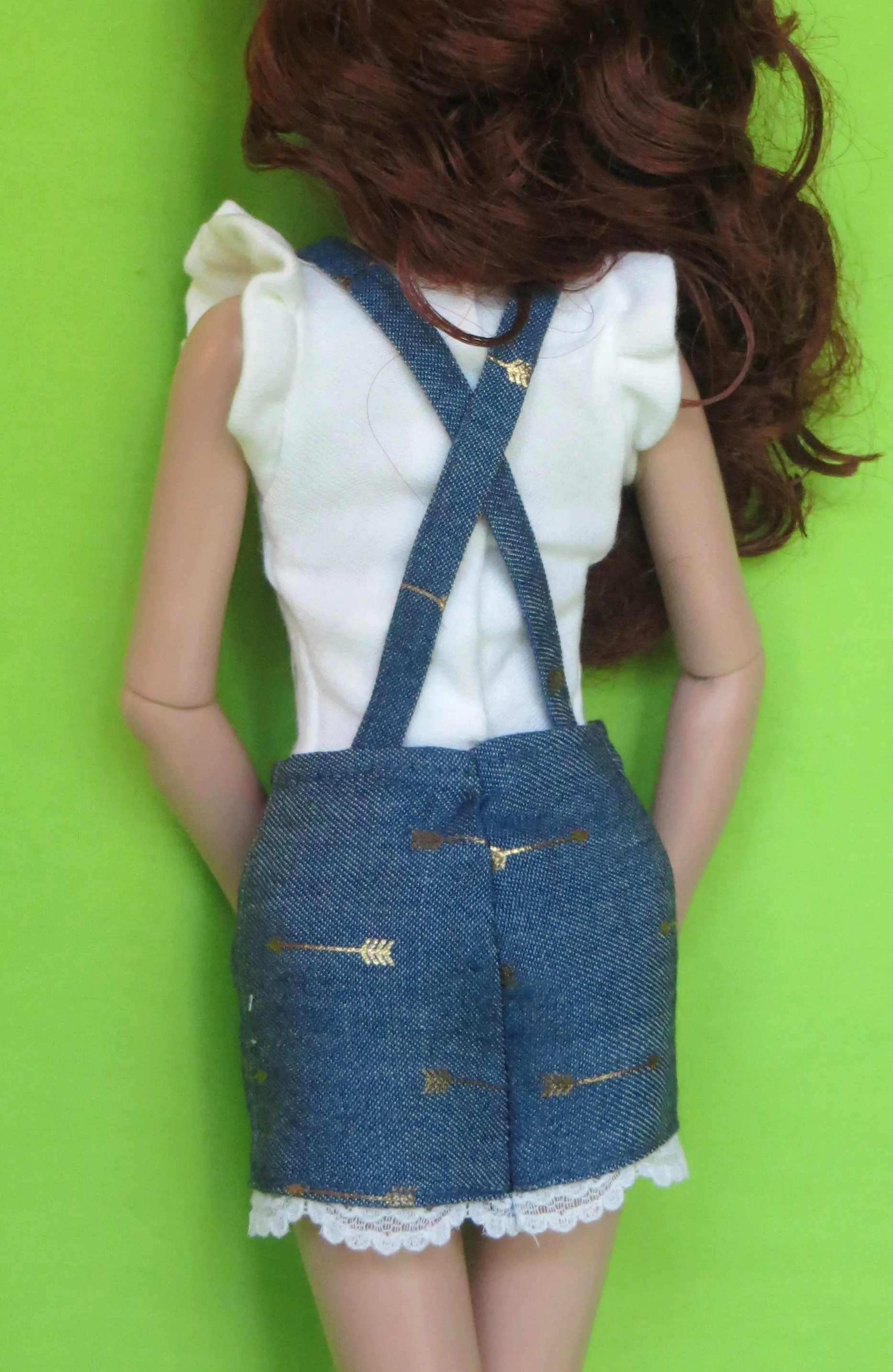Overalls & Ruffle Shirt