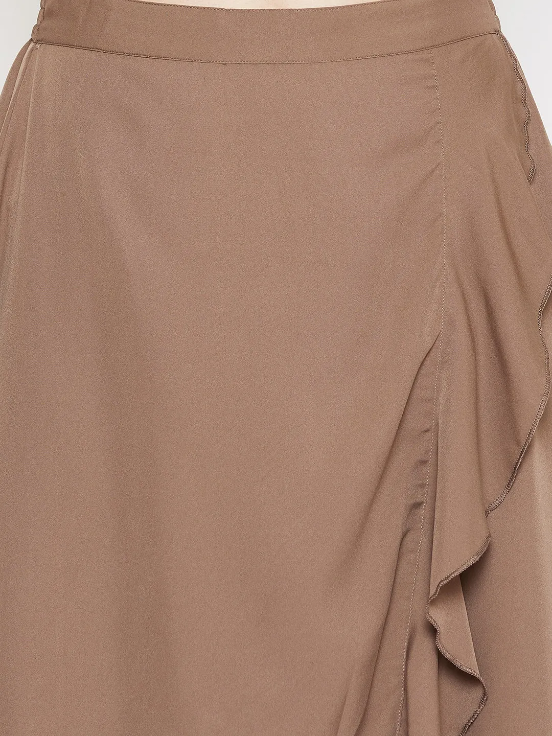 Overlap Top & Ruffle Skirt Set (Sku-BLMG20288)
