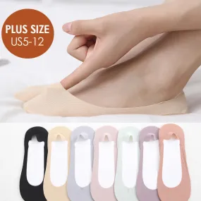Plus Size Non-Slip No Show Socks(7 Pairs)