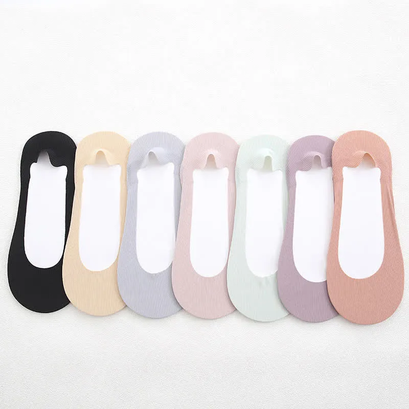 Plus Size Non-Slip No Show Socks(7 Pairs)