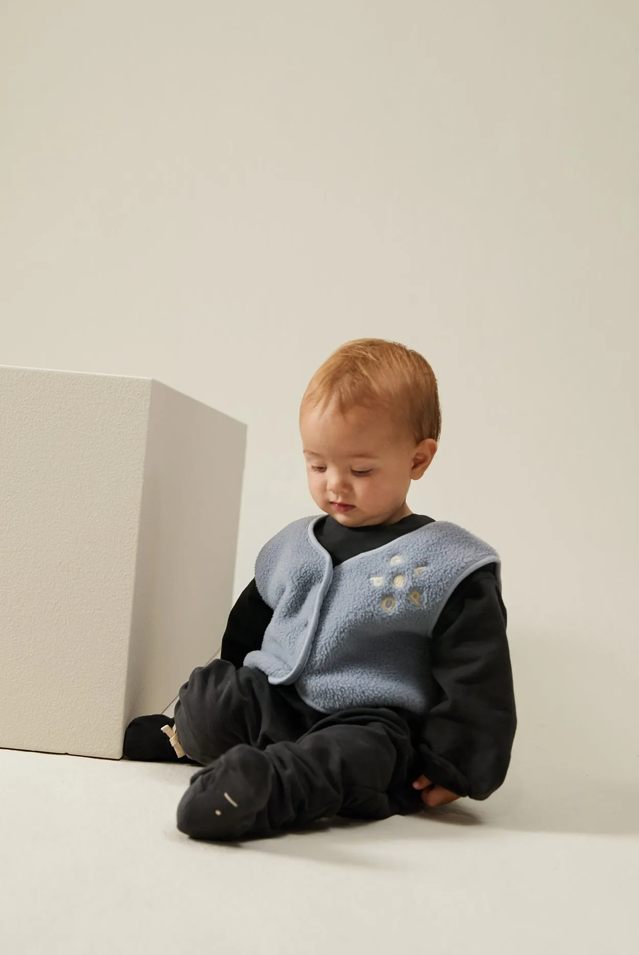 POP Baby Teddy Gilet | Stone Grey