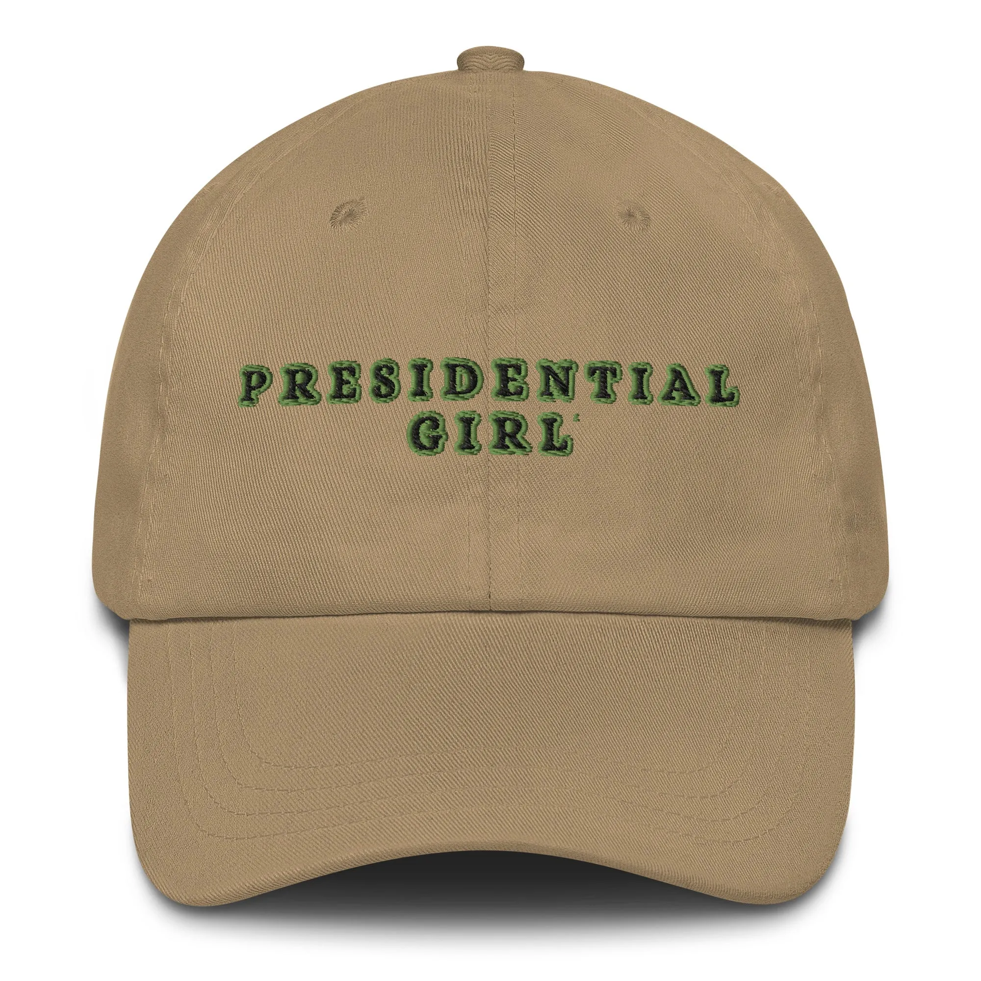 PRESIDENTIAL GIRL- GREEN AND BLACK CAP