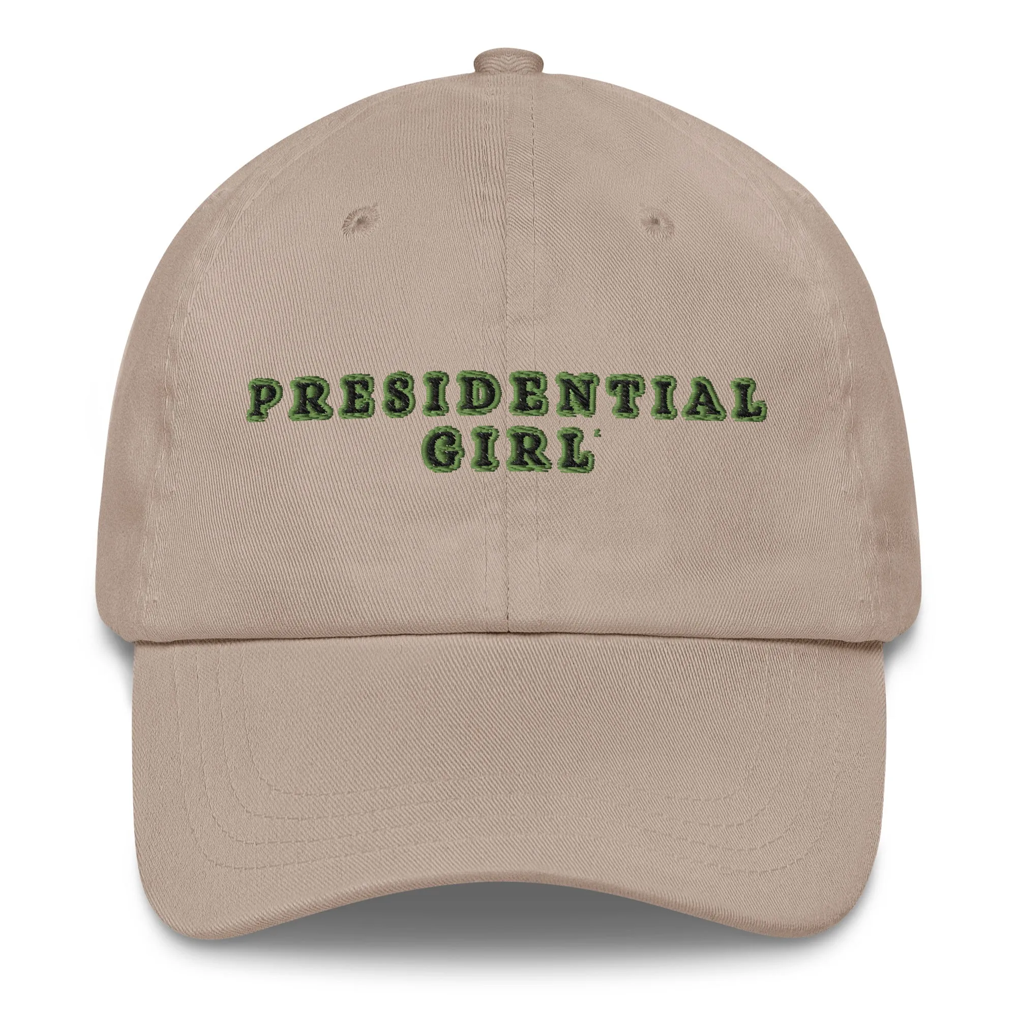 PRESIDENTIAL GIRL- GREEN AND BLACK CAP