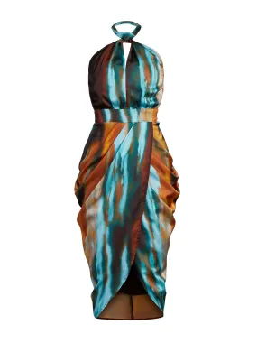 Print Halter Dress