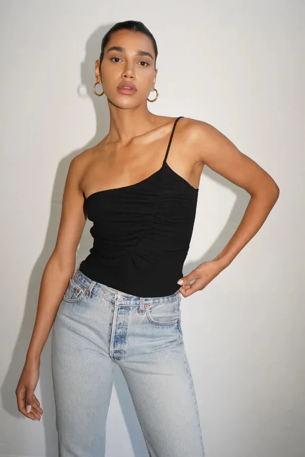 Rafael Rib One Shoulder Top