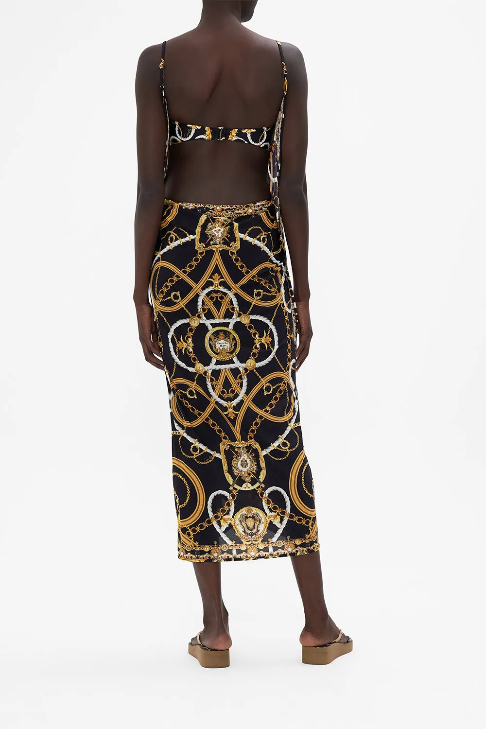 SARONG WITH STRAPS AND TRIM DETAIL COAST TO COAST