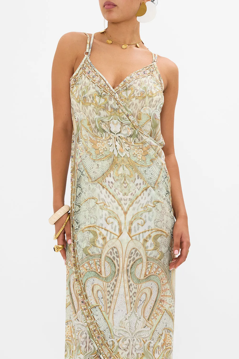 SARONG WITH STRAPS AND TRIM DETAIL IVORY TOWER TALES