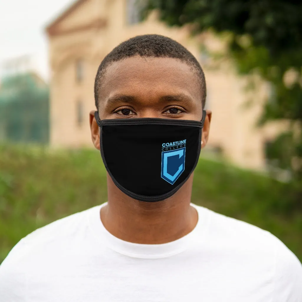 Shield Logo Mixed-Fabric Face Mask - Black
