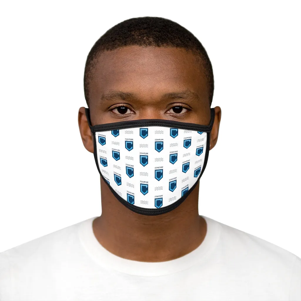 Shield Logo with Waves Mixed-Fabric Face Mask