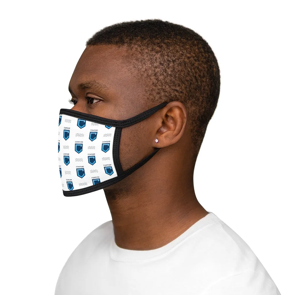 Shield Logo with Waves Mixed-Fabric Face Mask