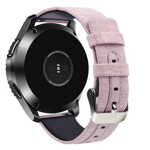 Sport Nylon Leather Strap for Samsung Galaxy Watch 46mm/Gear s3 watch band Casual Denim Canvas Replacement 22mm bracelte Belt|Watchbands|