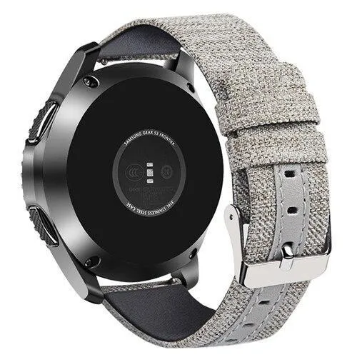 Sport Nylon Leather Strap for Samsung Galaxy Watch 46mm/Gear s3 watch band Casual Denim Canvas Replacement 22mm bracelte Belt|Watchbands|
